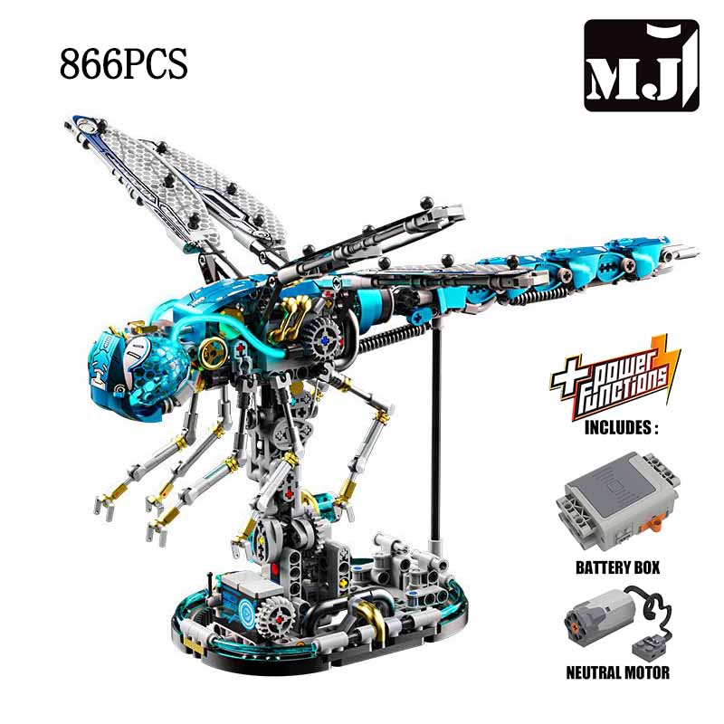 Model Kit Robocop - บล็อกตัวต่อ MJ BLOCK รูปทรงแมลงปอ แบบกลไก ของเล่นเสริมพัฒนาการ