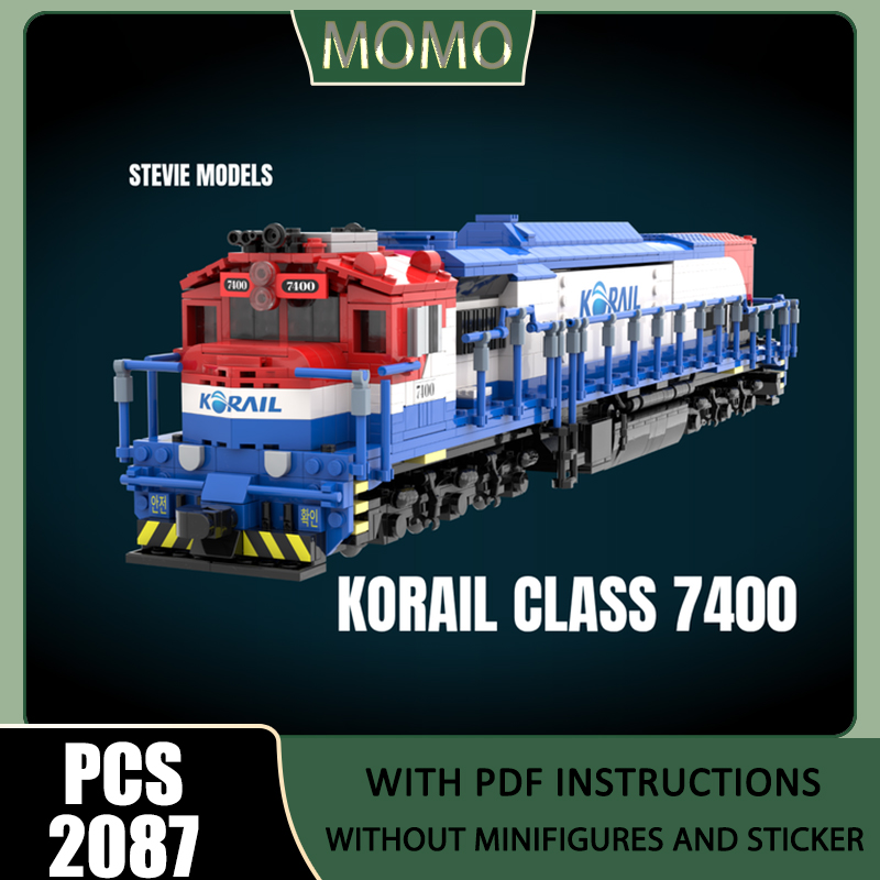 Model Kit Train - โมเดลรถไฟ ตัวต่อโมดูลาร์ คอเรล 7400 คลาส รถจักรดีเซล