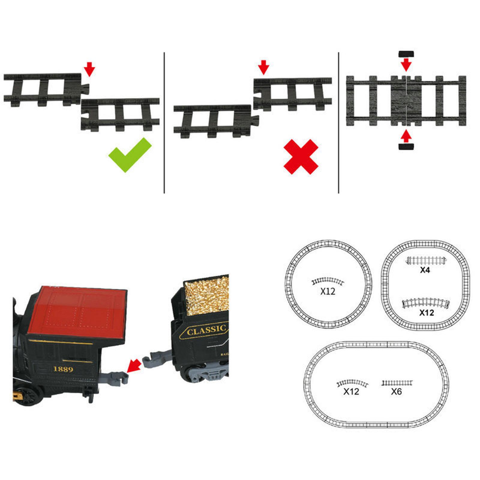 Model Kit Train - รถไฟของเล่นไฟฟ้า ชุดรถไฟสำหรับเด็กชาย เด็กหญิง เด็กอายุ 3 4