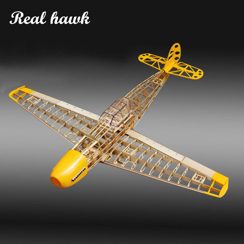 Model Kit Store - RC Airplane ชุดเครื่องบินไม้บัลซาที่ตัดด้วยเลเซอร์กรอบ BF109 wingspan 1020mm