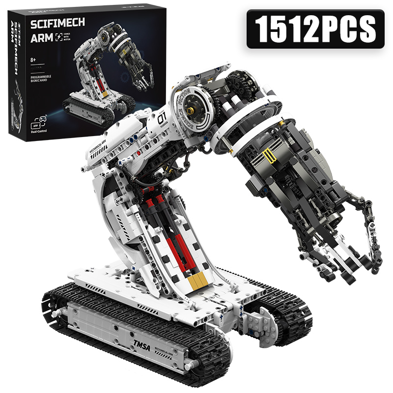 Model Kit Robocop - ชุดตัวต่อหุ่นยนต์แขนกล 1512 ชิ้น แนวไซไฟ สำหรับการเขียนโปรแกรม ของเล่นวิศวกรรมไฮเทค