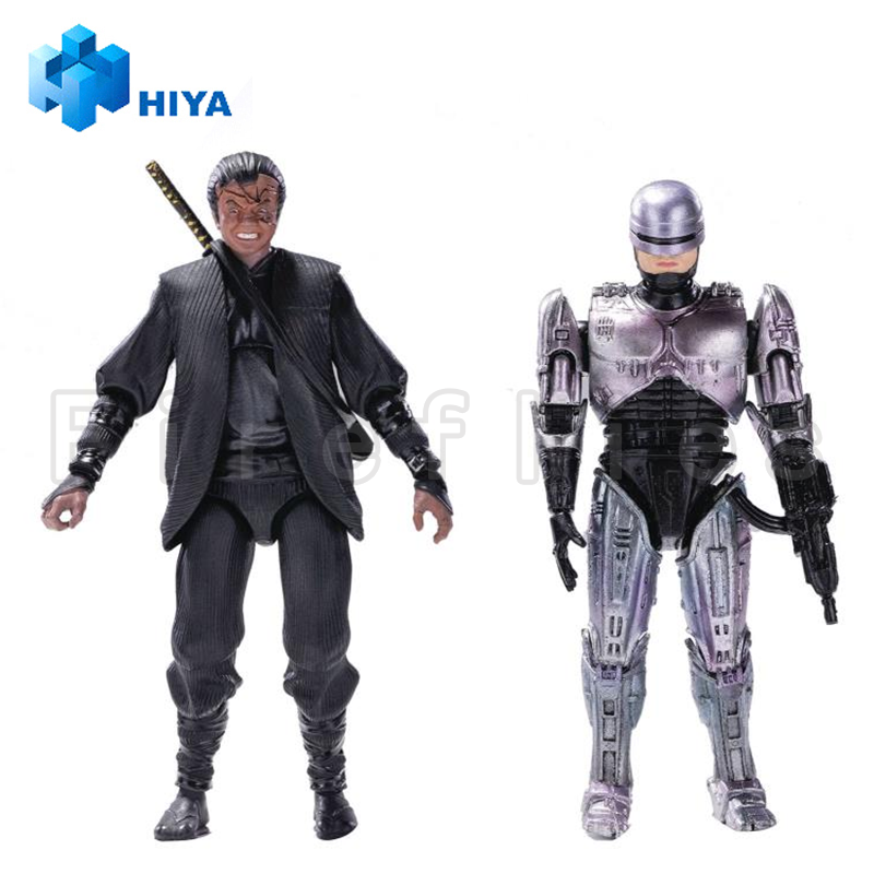 Model Kit Robocop - โดรโบคอปตุ๊กตาขยับแขนขาได้ขนาดเล็ก Hiya 1/18โมเดลของเล่นสำหรับสะสมอนิเมะ otomo