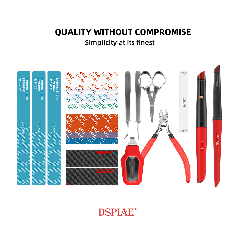 Model Kit Tool Set - Dspiae ชุดเครื่องมือหัตถกรรมทันสมัยงานอดิเรก TC-S01ชุดโมเดล peralatan bangunan เกรดมืออาชีพสำหรับการทำโมเดลประกอบโมเดล