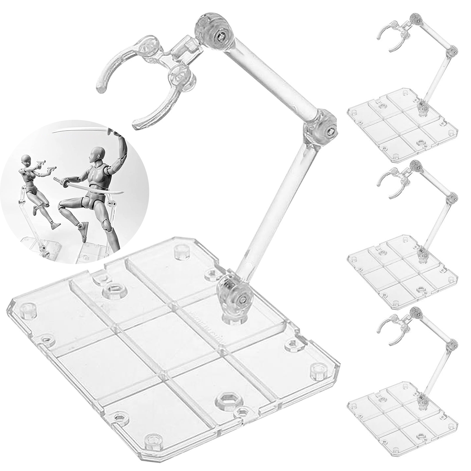 Model Kit Rg - Clear Action Figureขาตั้ง,ชุดAction Figureผู้ถือจอแสดงผลฐานตุ๊กตาสนับสนุนสําหรับHG RG SD