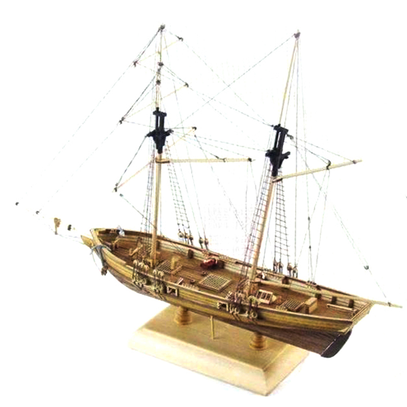 Model Kit Yacht - 1:70ใหม่โมเดลเรือใบไม้ท่าเรือของตกแต่งงานปาร์ตี้เรือประกอบของขวัญตกแต่ง