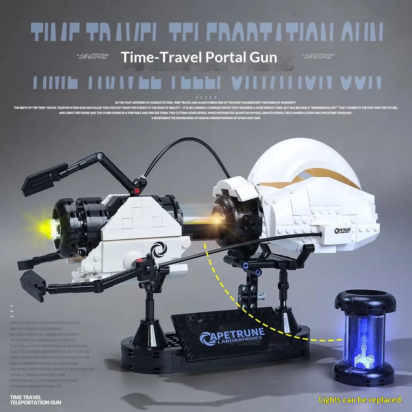 Model Kit Robocop - ตัวต่อปืนพอร์ทัลไฮเทค 667 ชิ้น ของเล่นประกอบเอง รุ่นปืนแปลงร่าง ของเล่นเสริมพัฒนาการด้านวิทยาศาสตร์