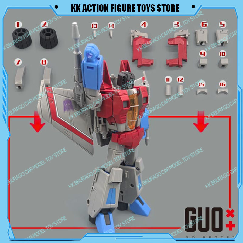 Model Kit Studio - ชุดอัพเกรดฟิกเกอร์แอคชั่น GUO Studio Transformation SS86 Starscream