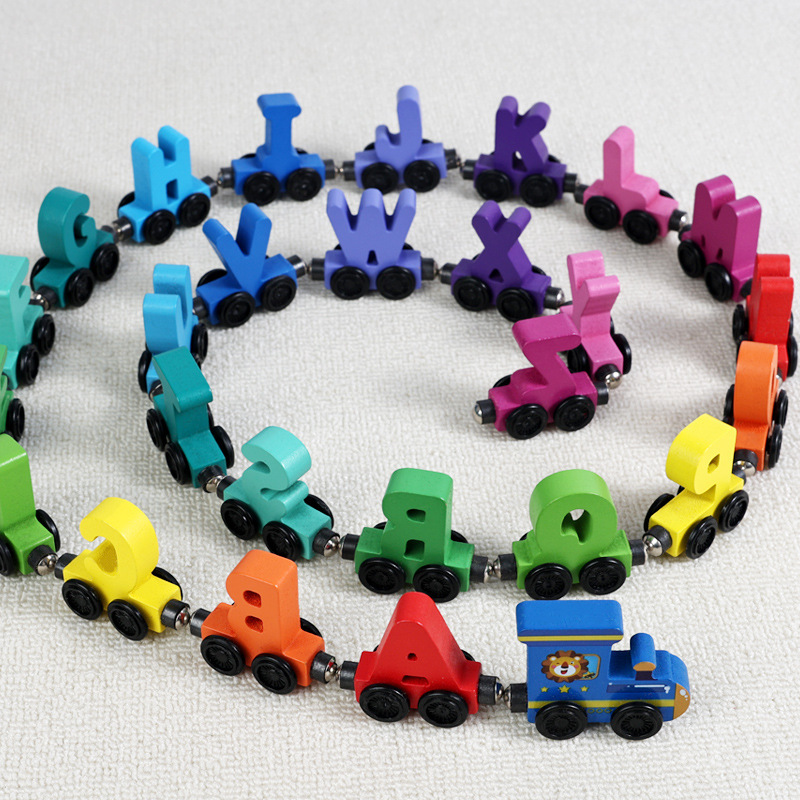 รถไฟผลไม้แม่เหล็กไม้สำหรับเด็ก - Model Kit Train บทวิจารณ์และราคา