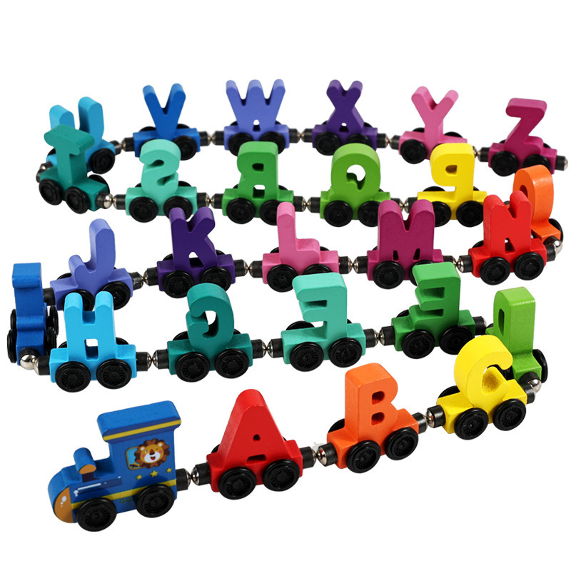 รถไฟผลไม้แม่เหล็กไม้สำหรับเด็ก - Model Kit Train บทวิจารณ์และราคา