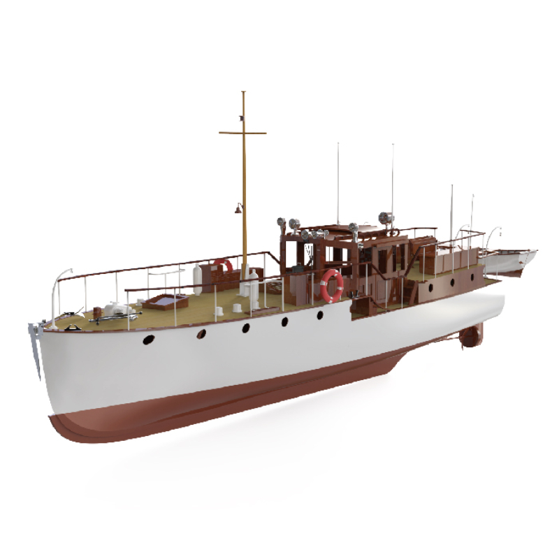 เรือไม้1/18 880มม. เรือยอชท์บล - Model Kit Yacht บทวิจารณ์และราคา
