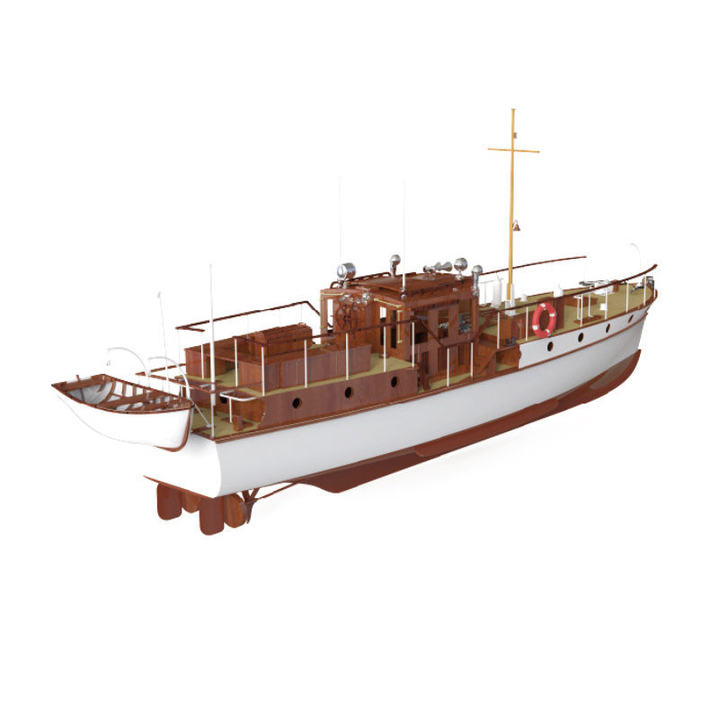 เรือไม้1/18 880มม. เรือยอชท์บล - Model Kit Yacht บทวิจารณ์และราคา