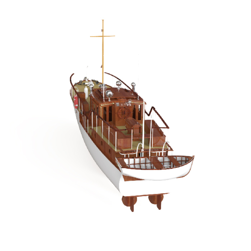 เรือไม้1/18 880มม. เรือยอชท์บล - Model Kit Yacht บทวิจารณ์และราคา