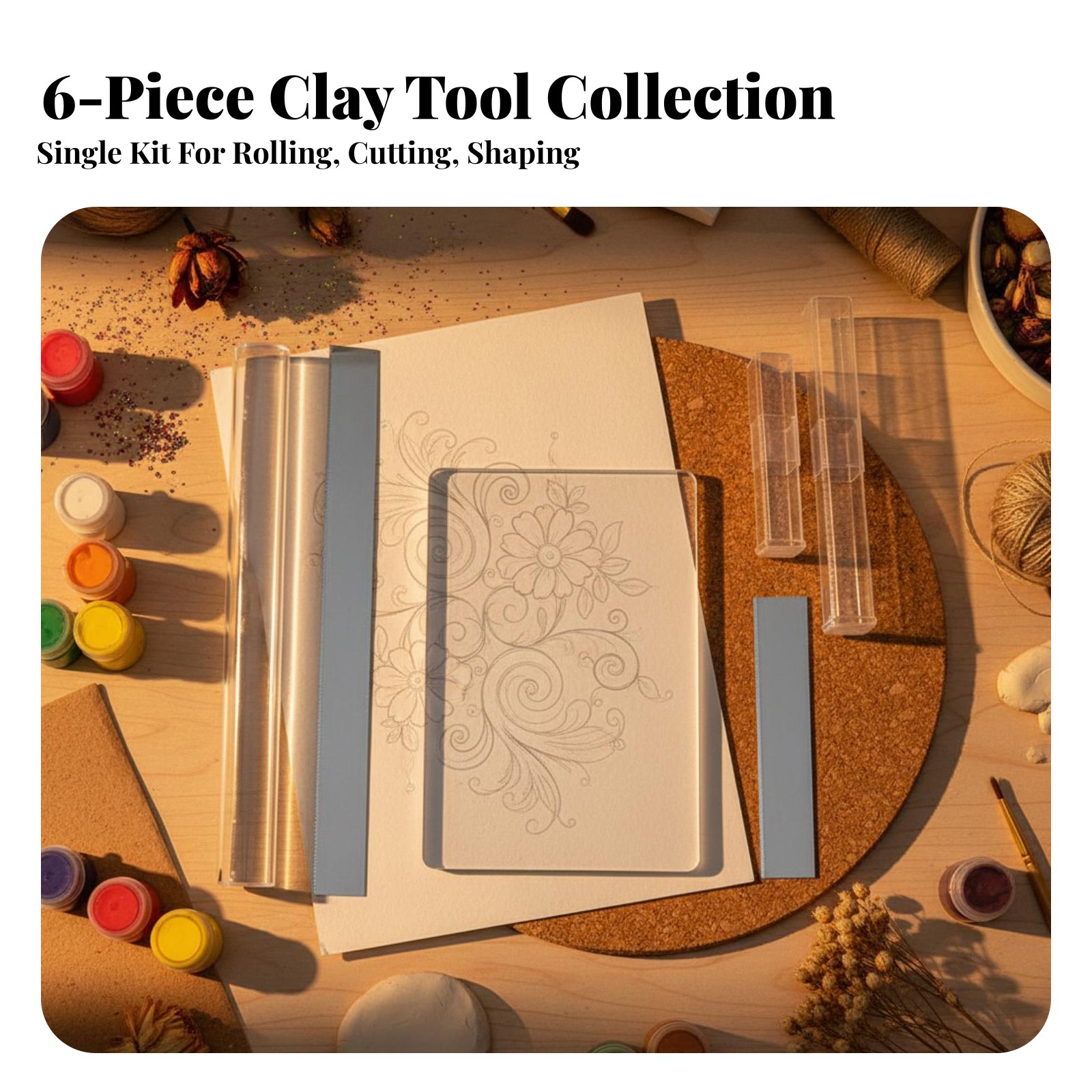 ชุดอุปกรณ์ปั้นดินอะคริลิค 6 ชิ - Model Kit Tool Set บทวิจารณ์และราคา